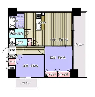 ROYAL HOUSE 猪ノ坂【5階】の間取り