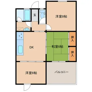 愛知県豊橋市羽根井西町【マンション】の間取り