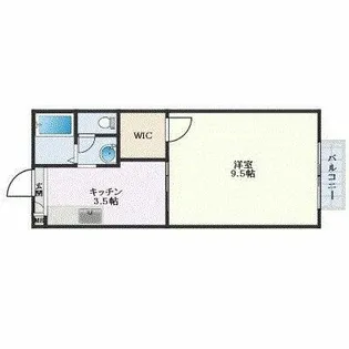 ドミール博多 A棟【2階】の間取り