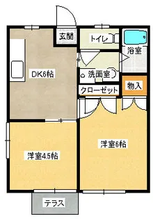 ニーヴェ古賀【201号室】の間取り