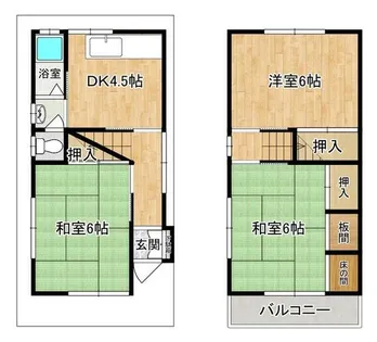 大阪府大東市中楠の里町【一戸建】の間取り
