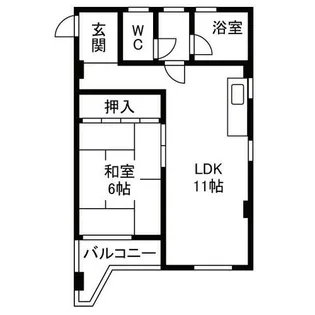 シャトル西野【201号室】の間取り
