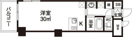 兵庫県神戸市灘区岩屋北町2丁目【マンション】の間取り