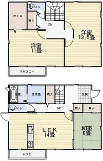 大阪府池田市緑丘2丁目【一戸建】の間取り