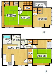 奈良県奈良市南紀寺町2丁目【テラスハウス】の間取り