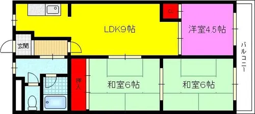 グランドール福川【504号室】の間取り