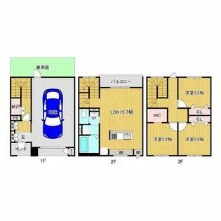 北海道札幌市手稲区星置二条4丁目【テラスハウス】の間取り