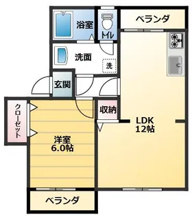 兵庫県加東市上滝野【マンション】の間取り