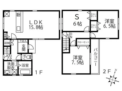 大阪府箕面市半町4丁目【一戸建】の間取り