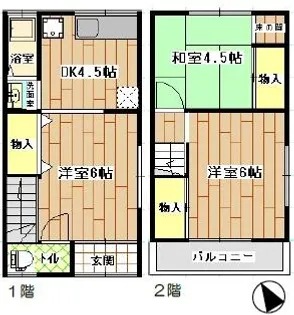 大阪府堺市南区和田東【一戸建】の間取り