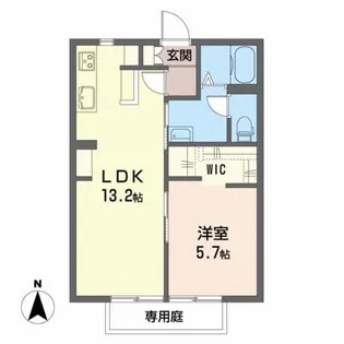 グリーンステージ高田山【107号室】の間取り