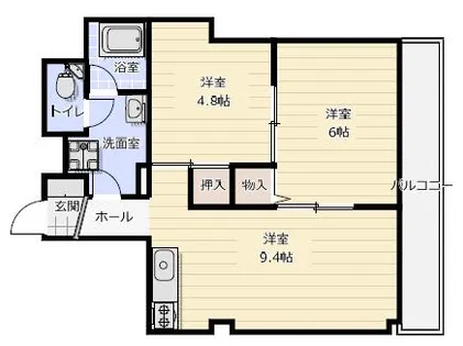 兵庫県姫路市福沢町【マンション】の間取り