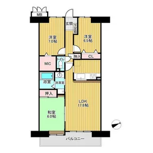 スペリア佐屋【3階】の間取り