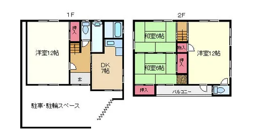 大阪府大阪市平野区瓜破東4丁目【一戸建】の間取り
