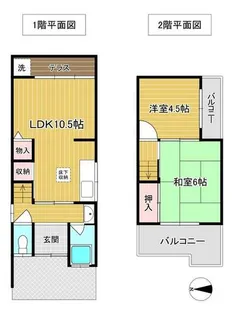 大阪府藤井寺市大井4丁目【一戸建】の間取り