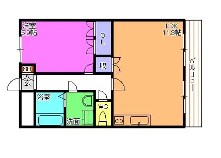 ミルフィオリⅡ【2階】の間取り