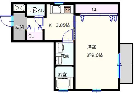 第4カネイ本町ビル【201号室】の間取り