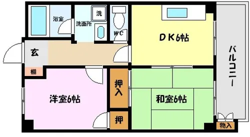 兵庫県神戸市東灘区御影石町2丁目【マンション】の間取り