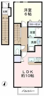ヴィラノール平中【2階】の間取り