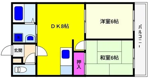 フロッグハウスカズオ【2階】の間取り