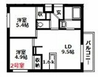 北海道札幌市北区新川三条6丁目【マンション】の間取り
