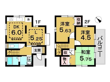 京都府亀岡市篠町広田2丁目【一戸建】の間取り
