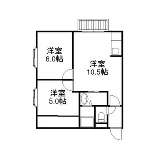 アットイーズけいほく【102号室】の間取り