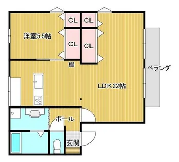 福岡県柳川市新外町【アパート】の間取り
