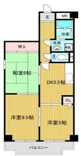 リアライズ矢田川(旧 メゾンドベルコリーヌ【701号室】の間取り