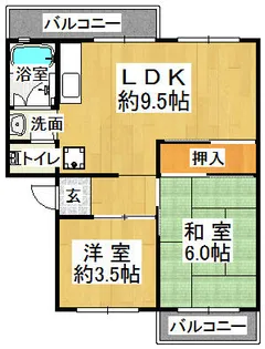 有野台住宅【3階】の間取り