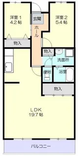 北九州市住宅供給公社 ルワージュ企救丘【1号室】の間取り