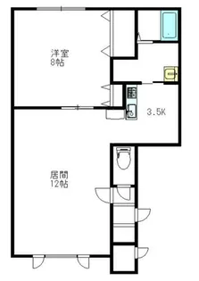 北海道旭川市東七条9丁目【アパート】の間取り