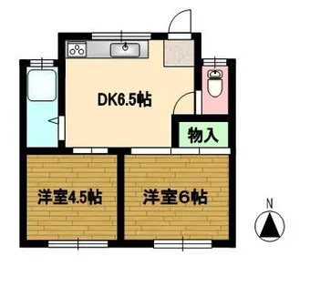 fメゾン妙音通【101号室】の間取り