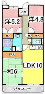 H・Tハイライズ【2階】の間取り