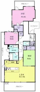 ゼルクシティNC棟【6階】の間取り