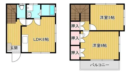 クリスタルメゾン中白川【A102号室】の間取り