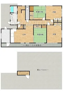 福岡県筑紫野市二日市中央6丁目【マンション】の間取り