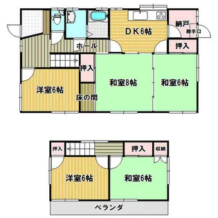 福岡県北九州市八幡西区大浦1丁目【一戸建】の間取り