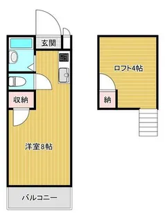 福岡県久留米市津福本町【アパート】の間取り