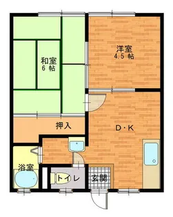 城北ハイツ【206号室】の間取り