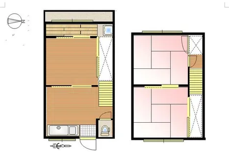 今福メゾネット【6号室】の間取り