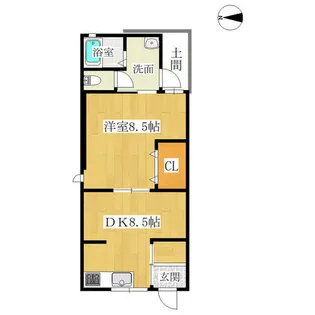 京都府京都市南区西九条藤ノ木町【テラスハウス】の間取り