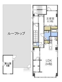 笠ビル 3階(屋上付き)【3号室】の間取り