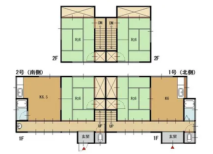 京都府舞鶴市字行永【テラスハウス】の間取り