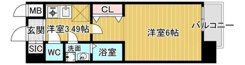 大阪府大阪市天王寺区大道2丁目【マンション】の間取り
