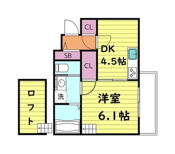 マンション桜【4階】の間取り