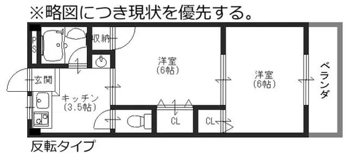 第1東唱ハイツ【4階】の間取り