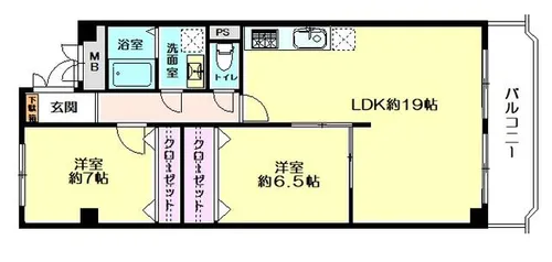 大阪府吹田市垂水町3丁目【マンション】の間取り