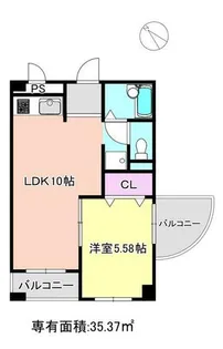 メゾンドゥフレール【4-H号室】の間取り