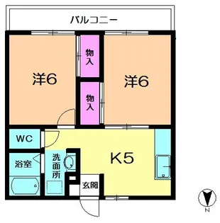 エステートピアVハヤノⅢ【2階】の間取り